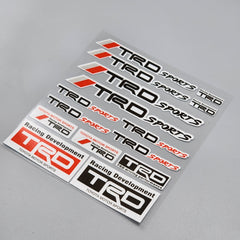 Premium Quality Custom Sticker Sheet For Car & Bike Embossed Style TRD SPORTS