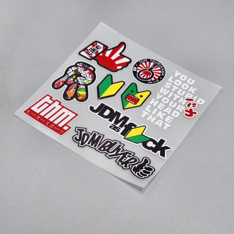 Premium Quality Custom Sticker Sheet For Car & Bike Embossed Style JDM BUYER