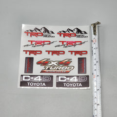 Premium Quality Custom Sticker Sheet For Car & Bike Embossed Style TRD OFF ROAD