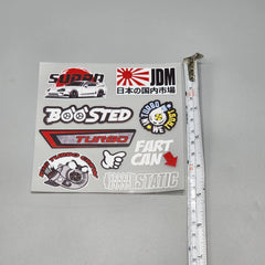 Premium Quality Custom Sticker Sheet For Car & Bike Embossed Style BOOSTED