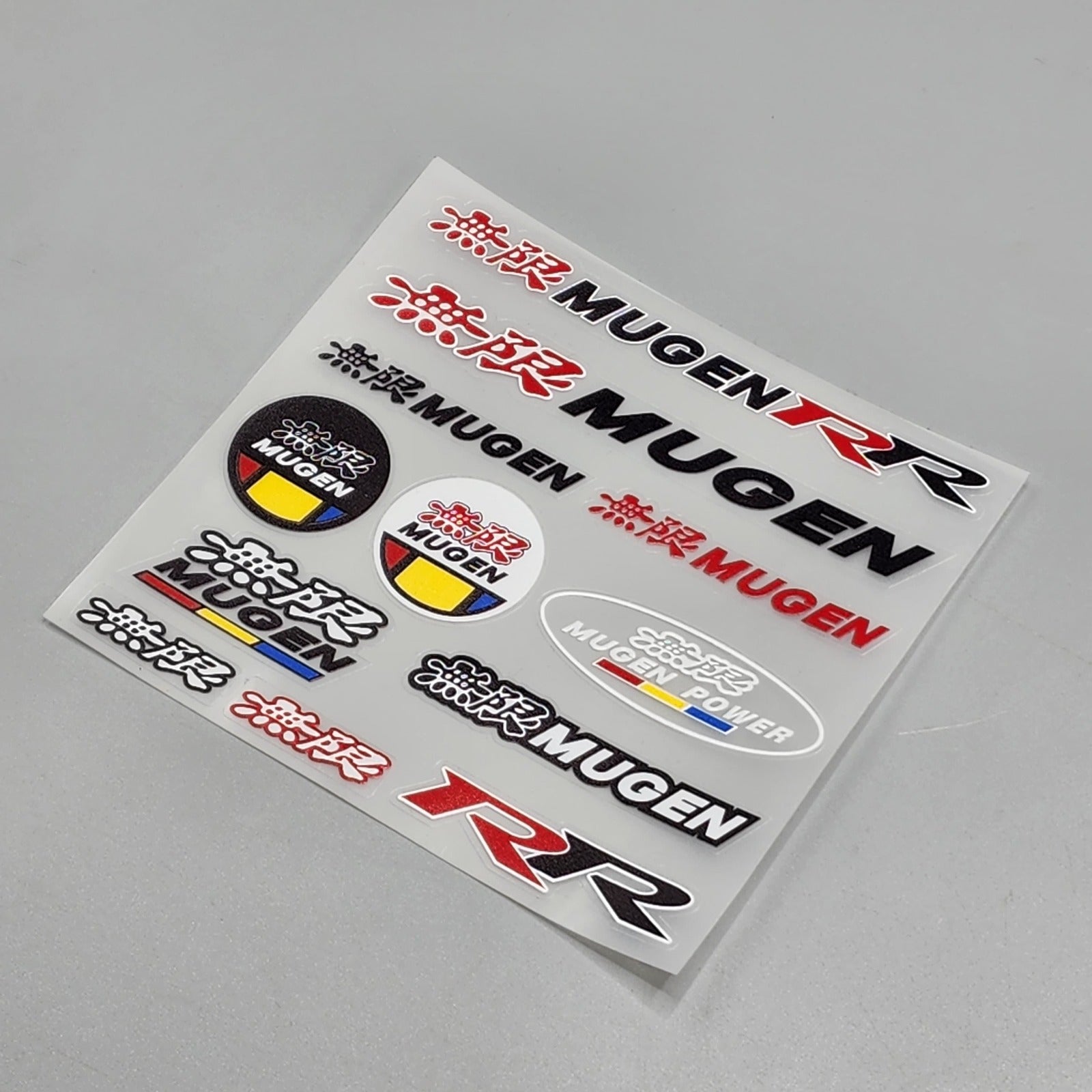 Premium Quality Custom Sticker Sheet For Car & Bike Embossed Style MUGEN RR