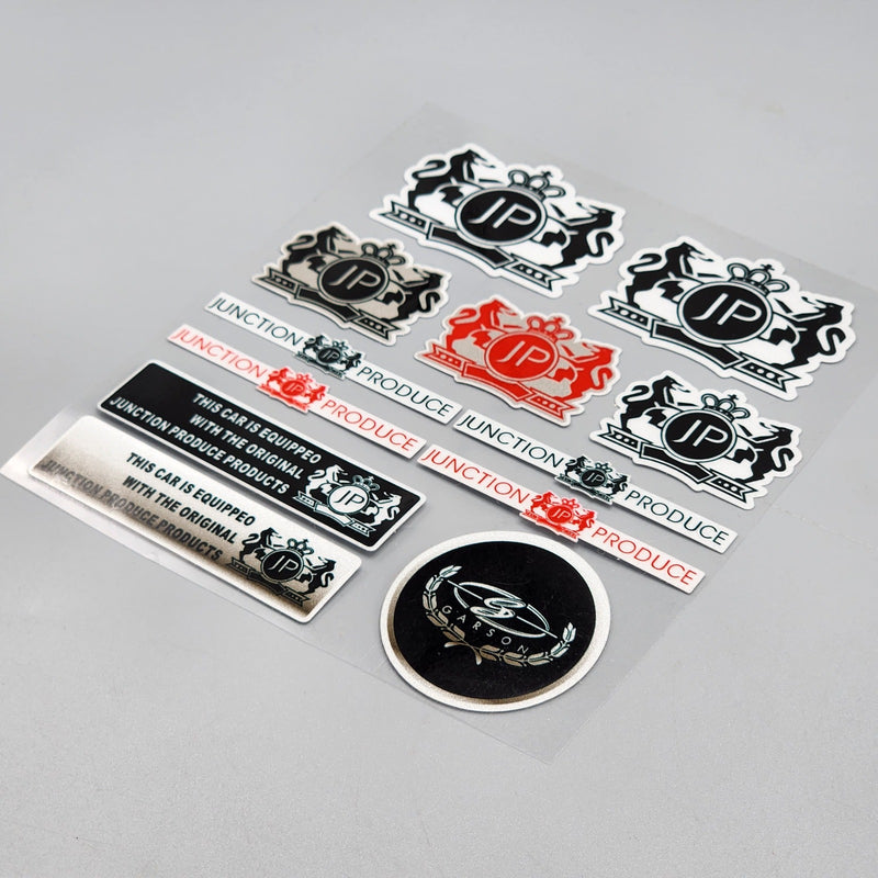 Premium Quality Custom Sticker Sheet For Car & Bike Embossed Style JUNCTION PRODUCE BLACK