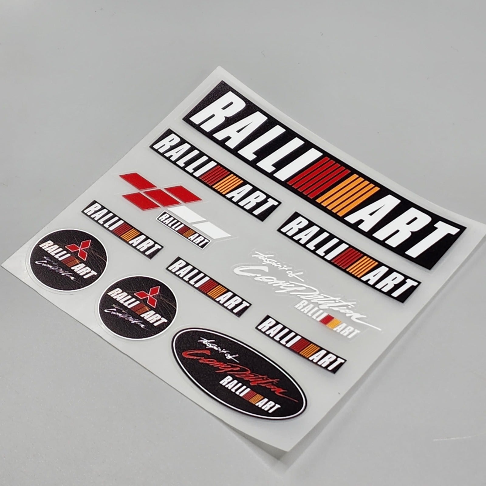 Premium Quality Custom Sticker Sheet For Car & Bike Embossed Style rally art