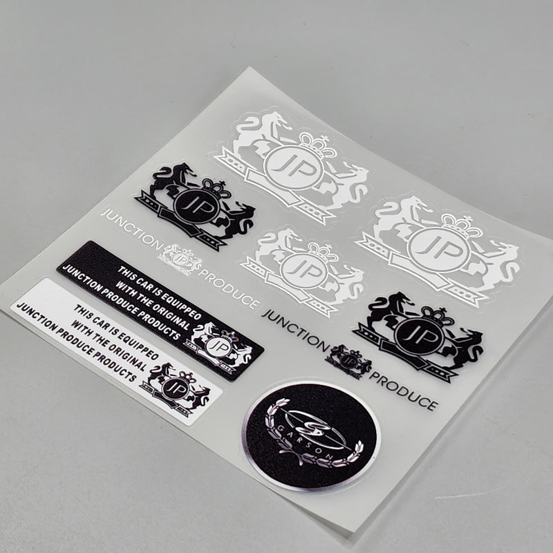 Premium Quality Custom Sticker Sheet For Car & Bike Embossed Style JUNCTION PRODUCE WHITE