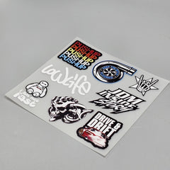 Premium Quality Custom Sticker Sheet For Car & Bike Embossed Style PUSHUP