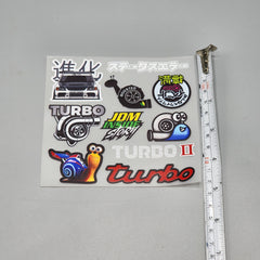 Premium Quality Custom Sticker Sheet For Car & Bike Embossed Style TURBO 2