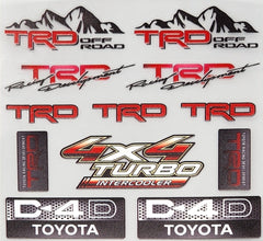 Premium Quality Custom Sticker Sheet For Car & Bike Embossed Style TRD OFF ROAD