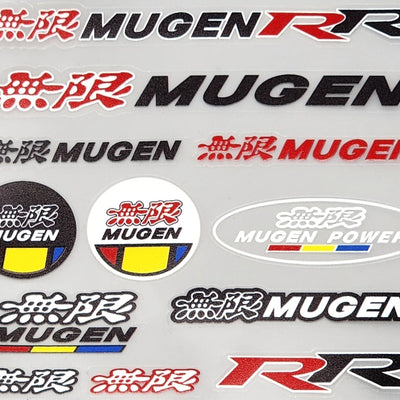 Premium Quality Custom Sticker Sheet For Car & Bike Embossed Style MUGEN RR