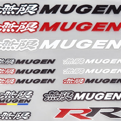 Premium Quality Custom Sticker Sheet For Car & Bike Embossed Style MUGEN RR
