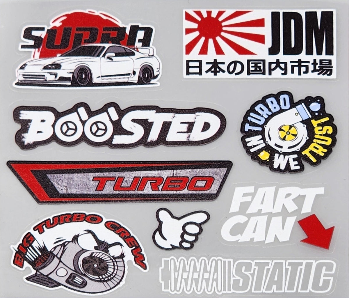 Premium Quality Custom Sticker Sheet For Car & Bike Embossed Style BOOSTED