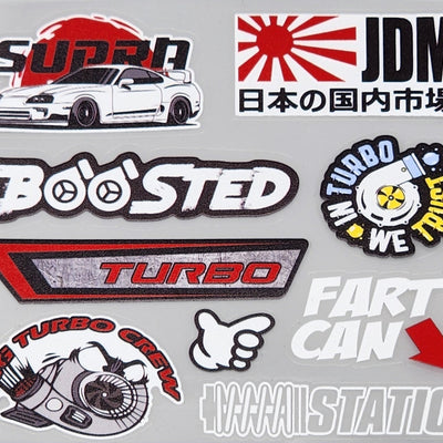 Premium Quality Custom Sticker Sheet For Car & Bike Embossed Style BOOSTED