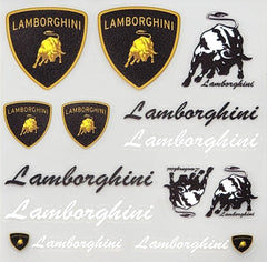 Premium Quality Custom Sticker Sheet For Car & Bike Embossed Style LAM BURGINI