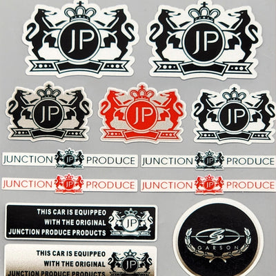 Premium Quality Custom Sticker Sheet For Car & Bike Embossed Style JUNCTION PRODUCE BLACK