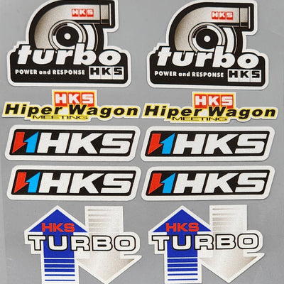 Premium Quality Custom Sticker Sheet For Car & Bike Embossed Style HKS TURBO