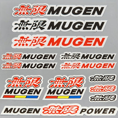 Premium Quality Custom Sticker Sheet For Car & Bike Embossed Style MUGEN POWER