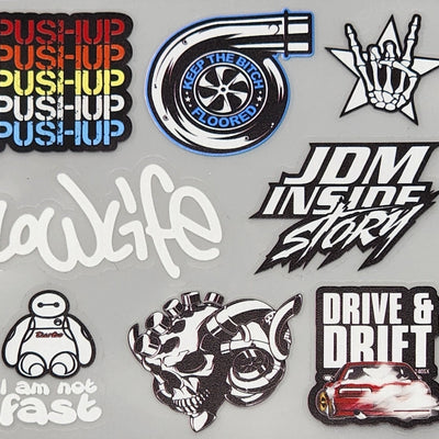 Premium Quality Custom Sticker Sheet For Car & Bike Embossed Style PUSHUP
