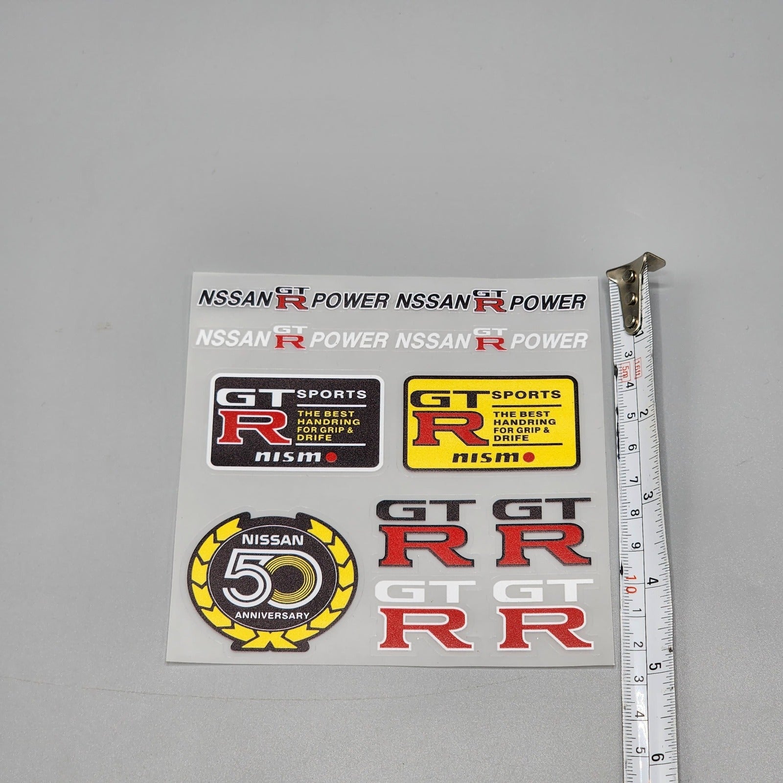 Premium Quality Custom Sticker Sheet For Car & Bike Embossed Style GTR SPORTS