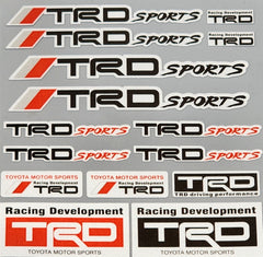 Premium Quality Custom Sticker Sheet For Car & Bike Embossed Style TRD SPORTS