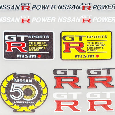 Premium Quality Custom Sticker Sheet For Car & Bike Embossed Style GTR SPORTS