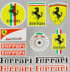 Premium Quality Custom Sticker Sheet For Car & Bike Embossed Style FARRARI