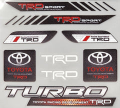 Premium Quality Custom Sticker Sheet For Car & Bike Embossed Style TRD SPORTS