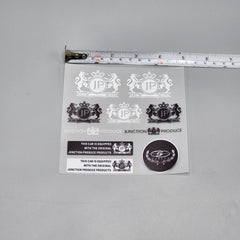 Premium Quality Custom Sticker Sheet For Car & Bike Embossed Style JUNCTION PRODUCE WHITE