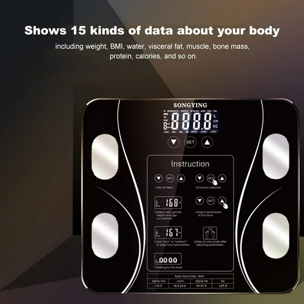 Smart Bluetooth Weight Scale Multi-Function Electronic Scale Household Human Health Professional Fat Measurement Scale