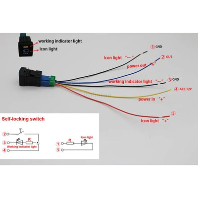 Car LED Light Camera View Button On/Off Radars Sensor Switch 1 Pc
