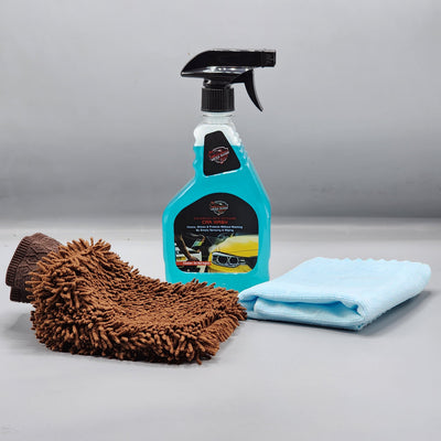 MEGA SHINE Max Revive Waterless Car Wash With Free Mist Microfiber Glove And Magnet Microfiber Cloth
