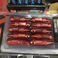 Universal Aluminum Cap Spiked Racing Wheel Lug Nuts Arrow Style 20Pc