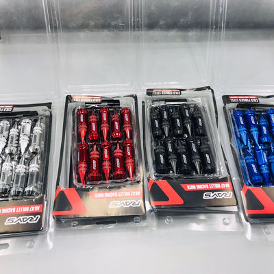 Universal Aluminum Cap Spiked Racing Wheel Lug Nuts Arrow Style 20Pc