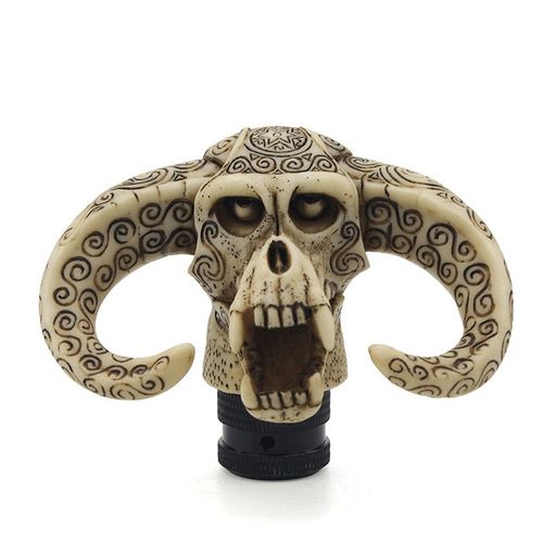 Universal Cool Antique Cow Head Skull Shift Gear Knob Car Shifter Lever Most Manual Automotive Vehicles
