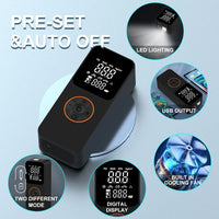 Universal Rechargeable LIUHAWK Portable Electric Wireless Digital Compressor For Car Tires 12V 1 Pc