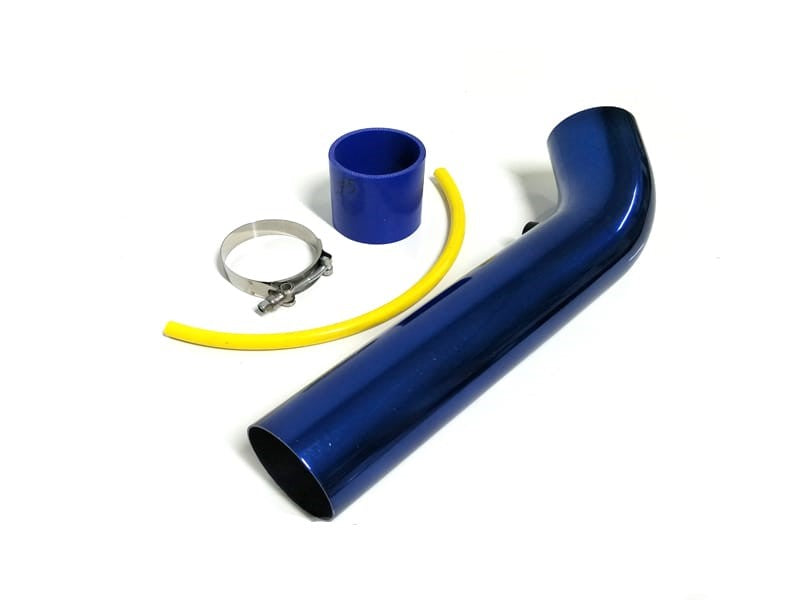 Universal Large Aluminum Air Intake Pipe / Hose Air Filter Intake System Duct Tube Kit (BLUE)