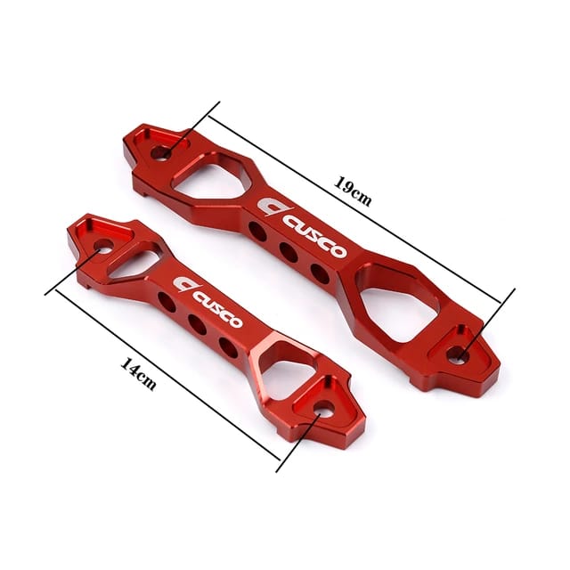Universal Car Battery Aluminum Tie Down Clamp Bracket 1 Pc (Red)