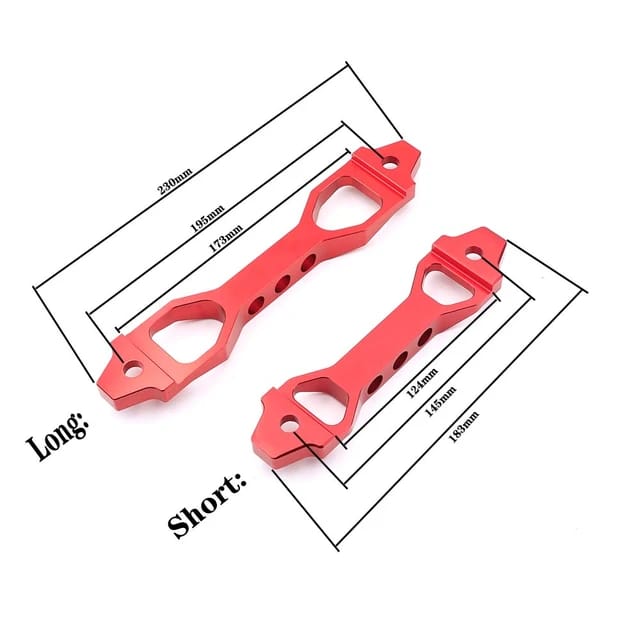 Universal Car Battery Aluminum Tie Down Clamp Bracket 1 Pc (Red)