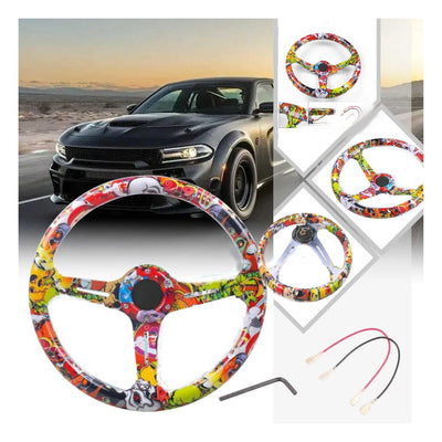Universal Hydro Fobic Semi Deep Dish Steering Funky Style 3