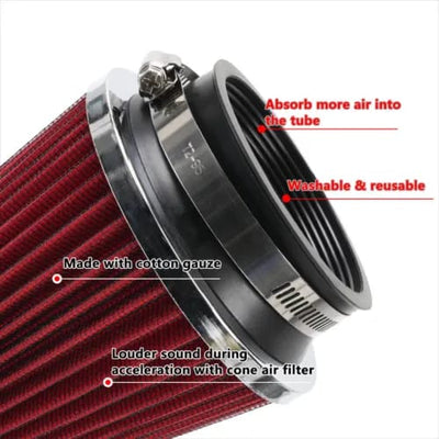 Universal High Flow Air Filter Sport Air Filter For Car High Performance 1 Pc