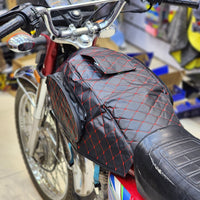 Motorcycle Fuel Tank Organizer Cover In Leather Stuff With Premium Quality For Bike (CG 125)