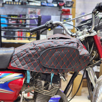 Motorcycle Fuel Tank Organizer Cover In Leather Stuff With Premium Quality For Bike (CG 125)