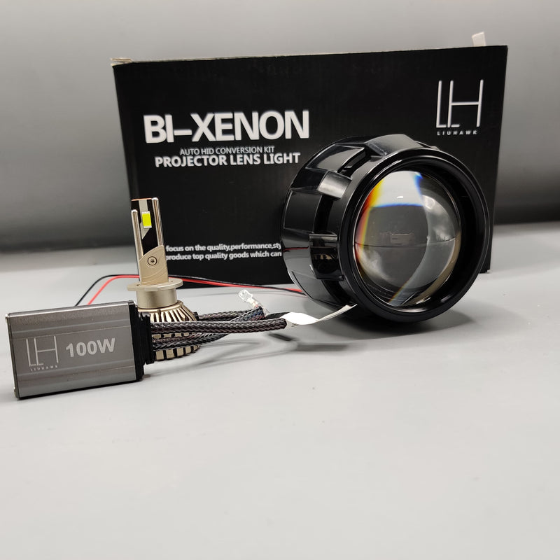 LIUHAWK Bi Xenon Projector Simple DRL Style 55 Watt SMD For Bike 1 Pc