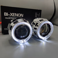 LIUHAWK Bi Xenon Projector DRL+Indicator X2 Round Style 55 Watt SMD Complete Set White - Yellow