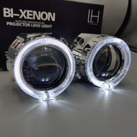 LIUHAWK Bi Xenon Projector DRL+Indicator X3 Round Style 55 Watt SMD Complete Set White - Yellow