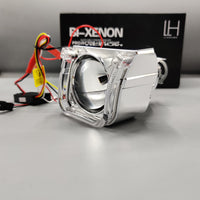 LIUHAWK Bi Xenon Projector DRL+Indicator Eye Style 55 Watt SMD Complete Set Red - Yellow