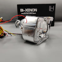 LIUHAWK Bi Xenon Projector DRL+Indicator Eye Style 55 Watt SMD Complete Set Red - Yellow
