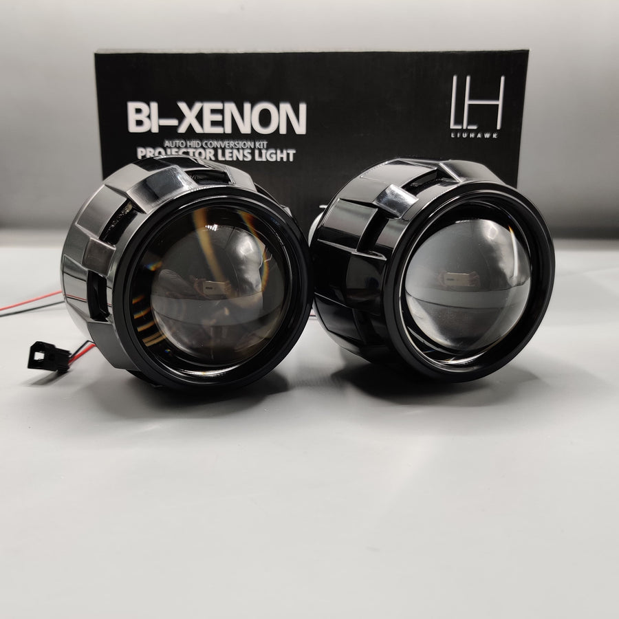 LIUHAWK Bi Xenon Simple DRL Projector For Car 2 Pcs Set