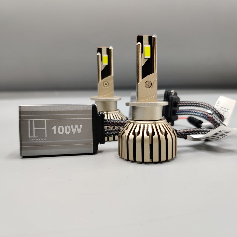 LIUHAWK Bi Xenon Projector DRL+Indicator Oval Style 55 Watt SMD Complete Set