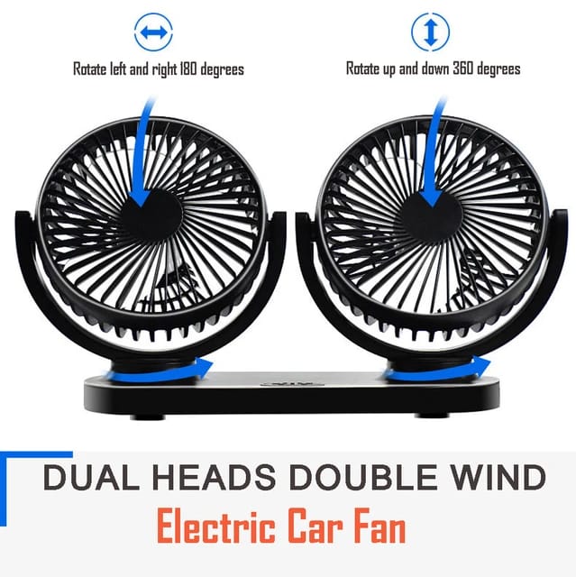Universal USB Mini Electric Car Fan Low Noise Summer Car Air Conditioner 360 Degree Rotating Cooling Fan Car 1 Pc