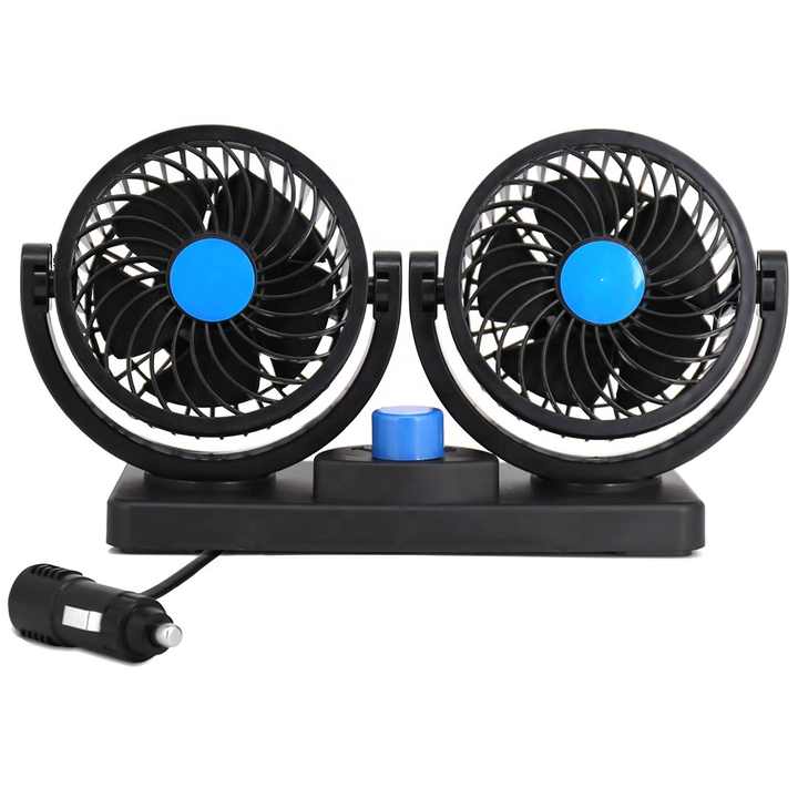 Universal 12V Mini Electric Car Fan Low Noise Summer Car Air Conditioner 360 Degree Rotating Cooling Fan Car Cooler 1 Pc