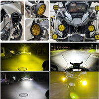 7 SMD Floodlight 140 Watt Cree SMD With Yellow Fog Covers Bar Light 2 Pcs Set